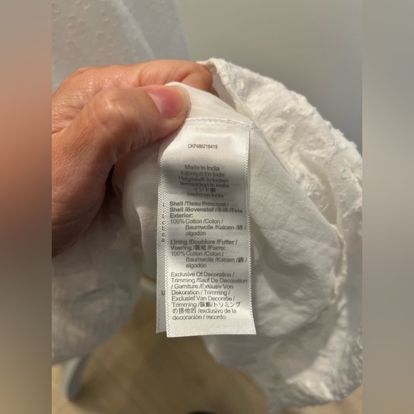 Madewell Tie Back Flutter Sleeve Tiered Midi Dress White Cottagecore 00 NEW - Picture 9 of 12